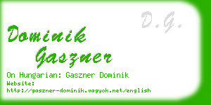 dominik gaszner business card